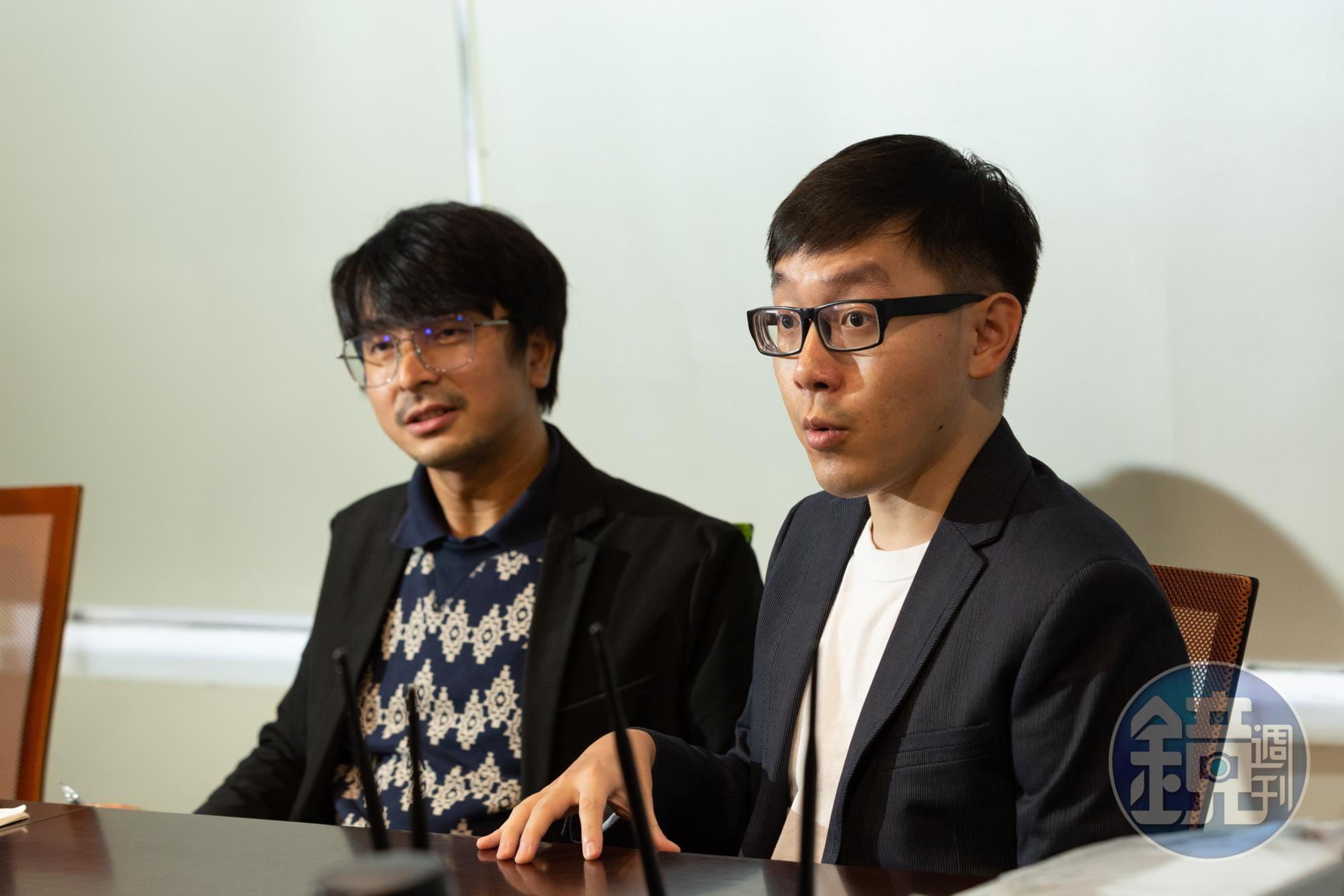 Toii以AR技術在手遊市場走出自我特色,圖為Toii共同創辦人余政彥(左)、Toii資深程式設計師洪國睿(右)。