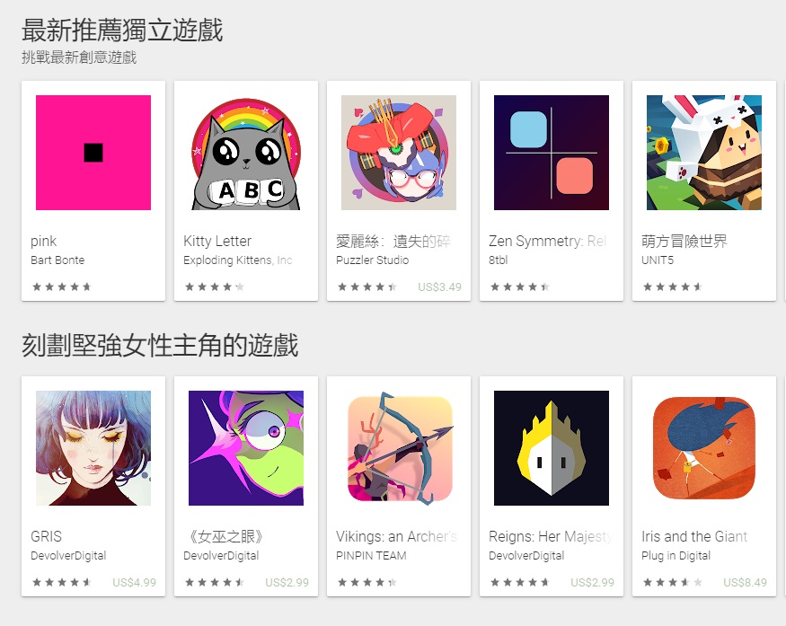 Google能提供開發者做遊戲icon的A/B測試，小小的icon也會影響下載量。（翻攝Google Play）