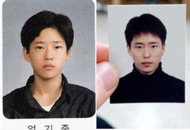 嚴基俊年輕時外貌更加清秀，與現在反派形象差很大。（翻攝自naver blog）