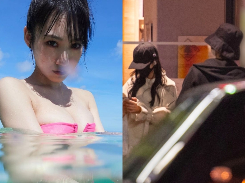 NMB48橫野菫（左）被爆與傑尼斯偶像福本大晴（右）一同過夜。（翻攝自橫野菫IG、文藝春秋）