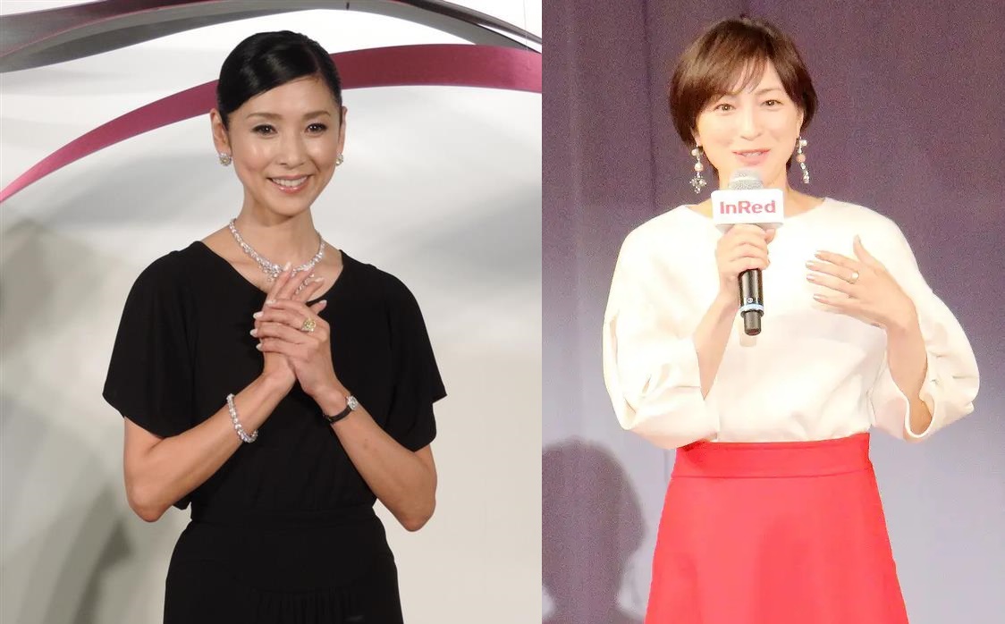 黑木瞳（左圖）和廣末涼子今宣布辭去奧運聖火傳遞跑者資格。（左圖翻攝自iza，右圖翻攝自mantan-web）