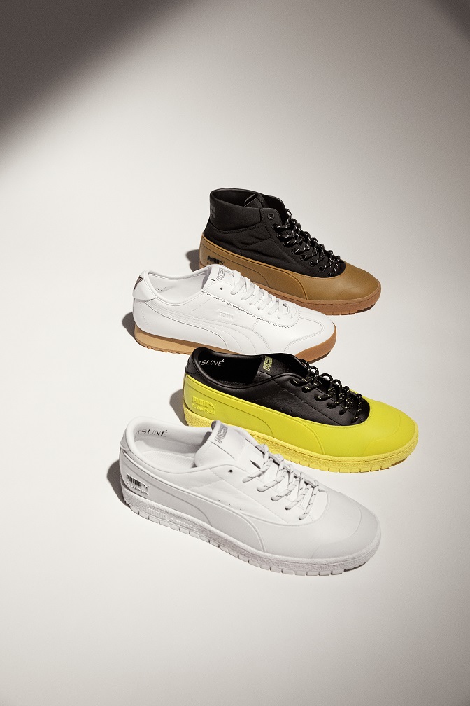 (由上到下)Ralph Sampson 70 Mid Rubber Kitsune NT$5,180、Roma KITSUNE NT$4,180、Ralph Sampson 70 Rubber Kitsune NT$4,480、Ralph Sampson 70 Rubber Kitsune NT$4,480。(PUMA提供)