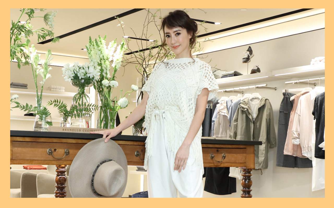 時隔2年，關穎復出現身Brunello Cucinelli春夏秀，當日的工作酬勞豪氣全數捐出做公益。