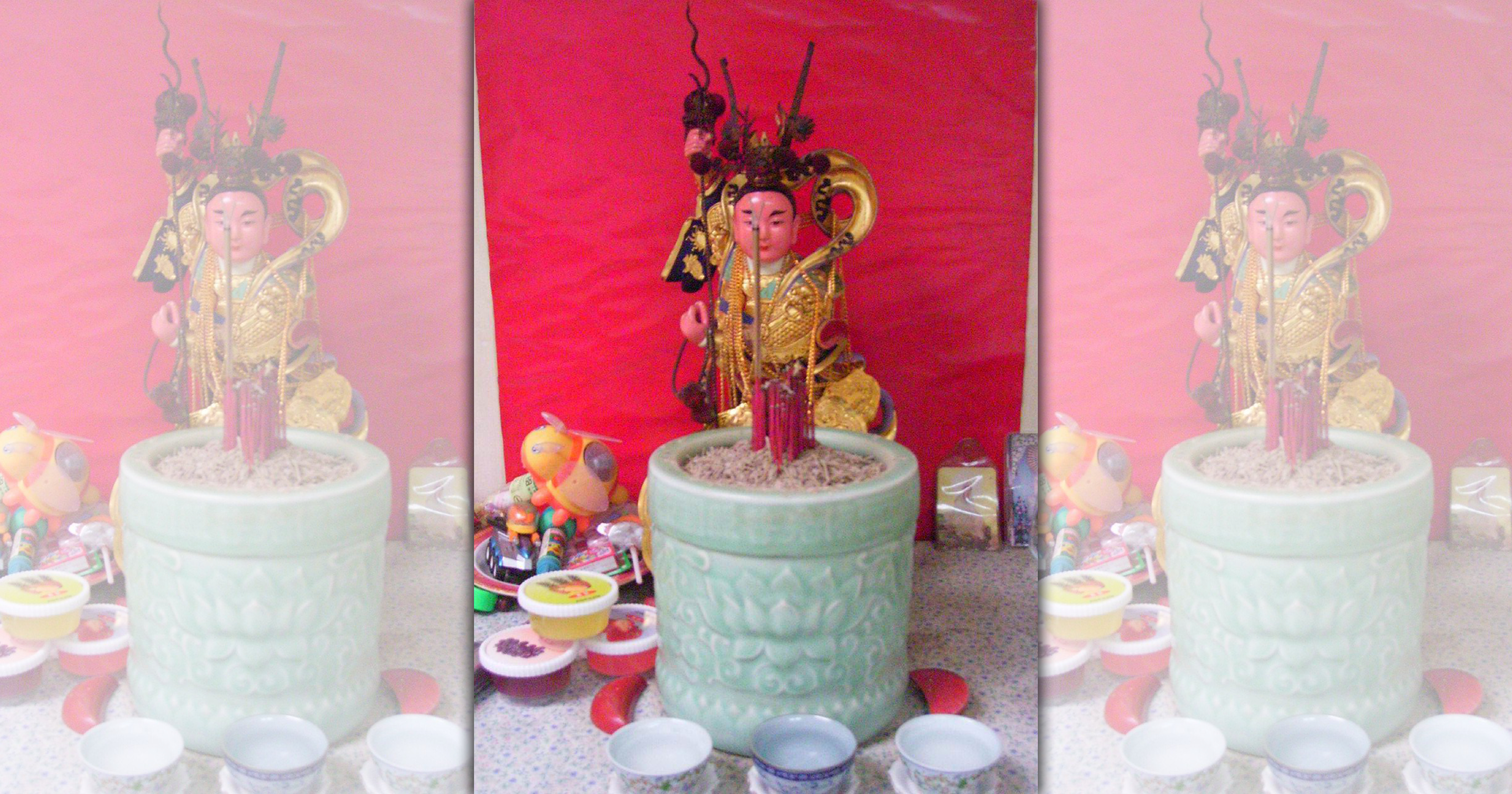 台中市刑大偵三隊供奉的太子爺，第一次發爐，警方順利鎮壓飆車族，讓飆仔氣焰為之一挫。