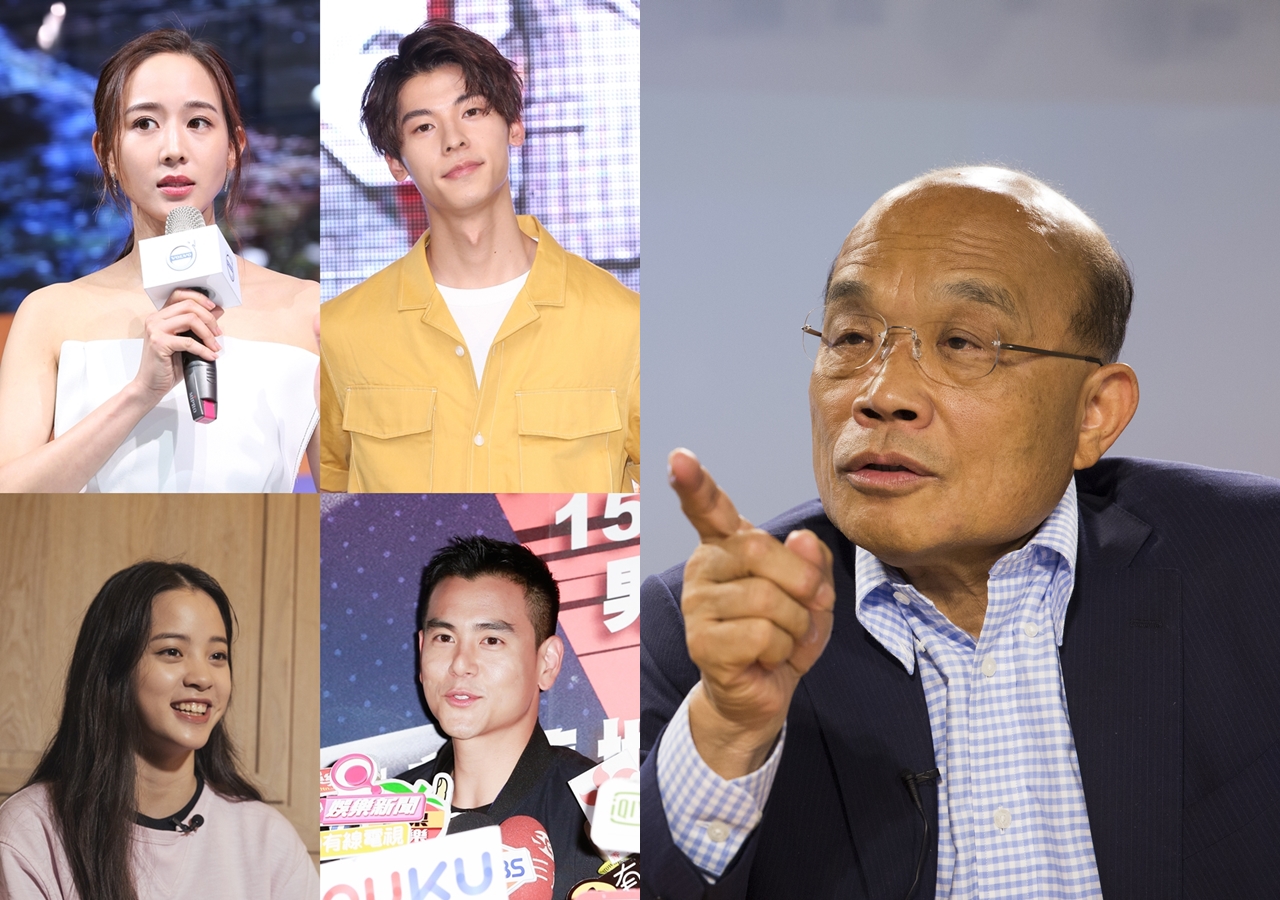 蘇貞昌(右圖)批評「維護祖國利益」的台灣藝人不知輕重。(本刊資料照)