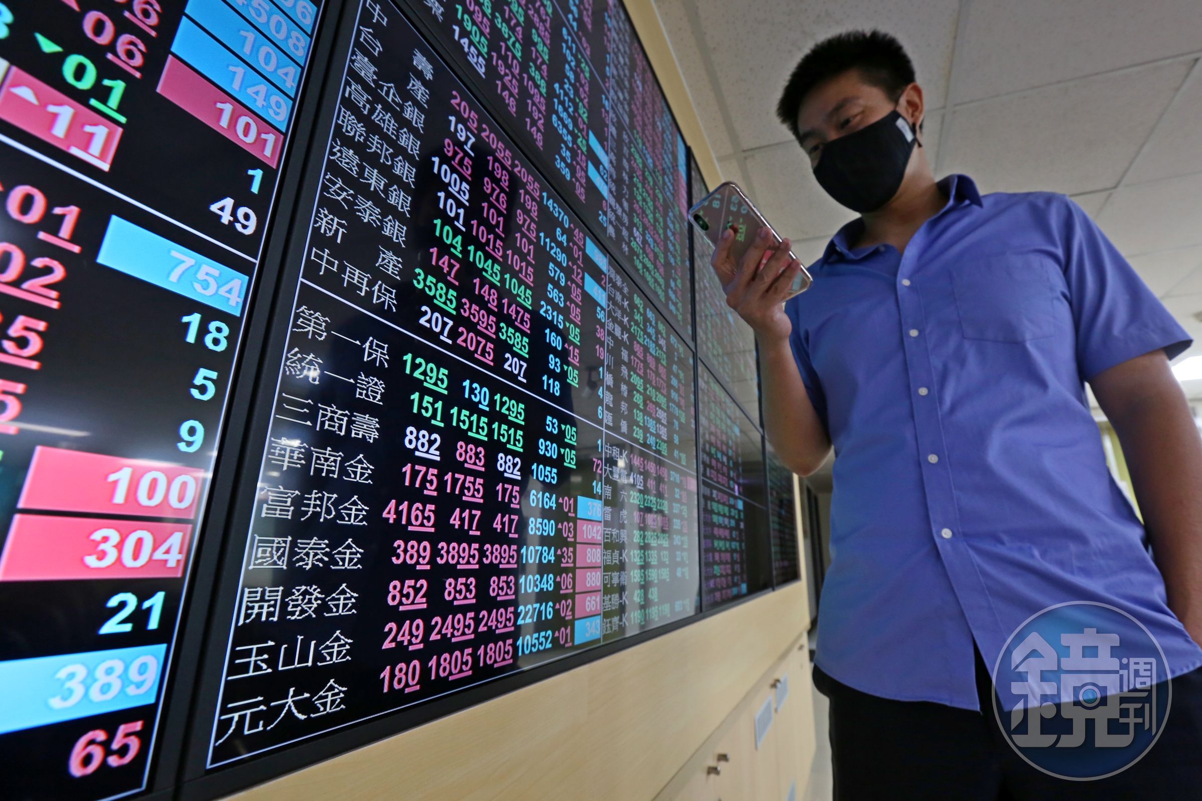 金融類股指數創13個月來新高，國泰金、富邦金是這波漲幅最兇的兩檔。（本刊資料照）