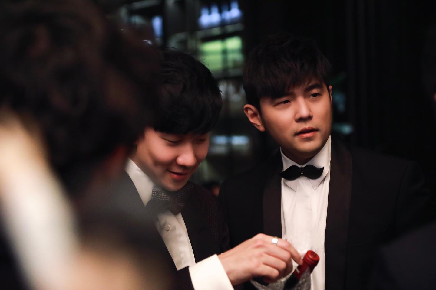 周杰倫去林俊傑的生日會，並待到最後。（翻攝自林俊傑臉書）