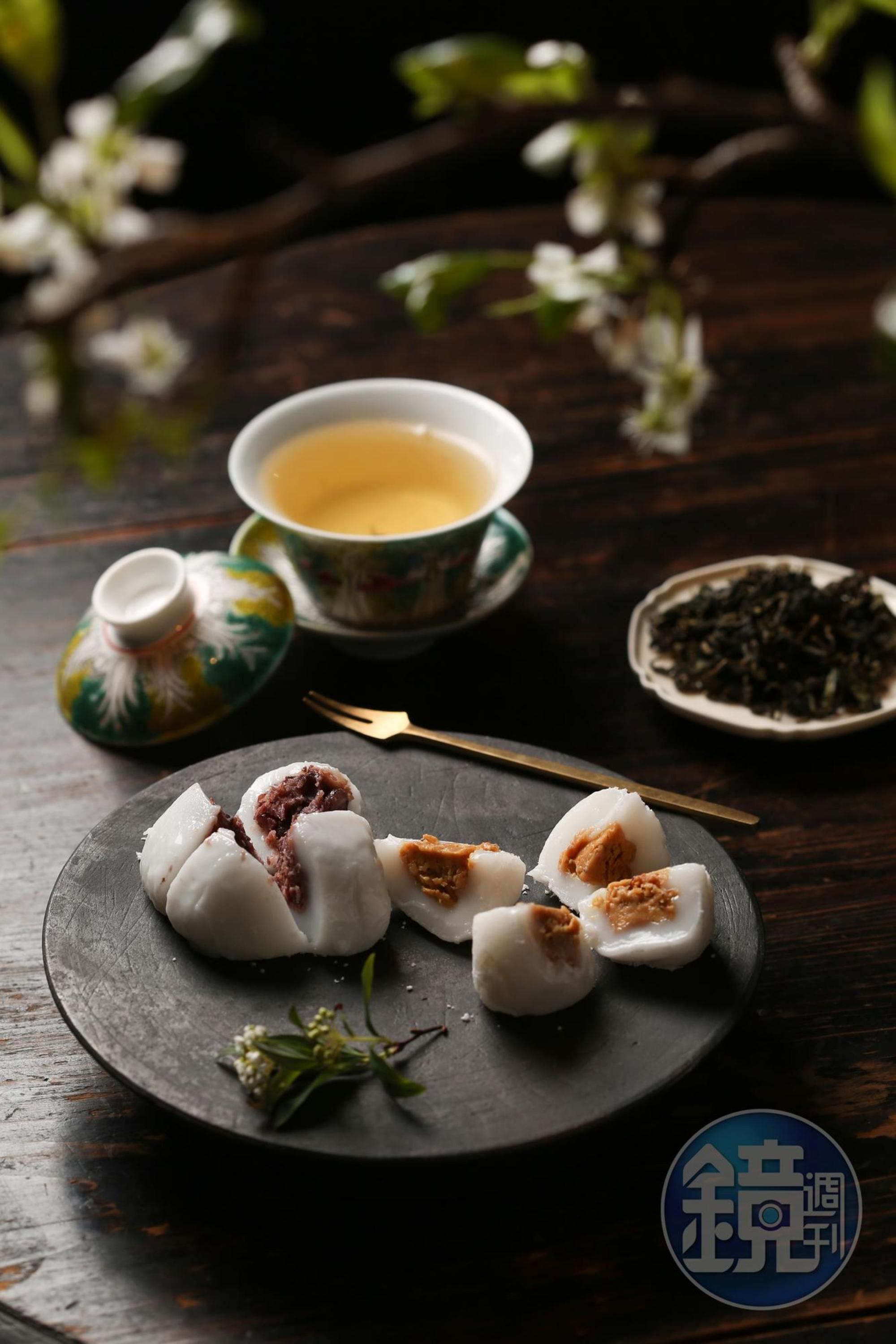 「麻糬」Q彈外皮包覆誠意滿滿的手工內餡。（50元／個）