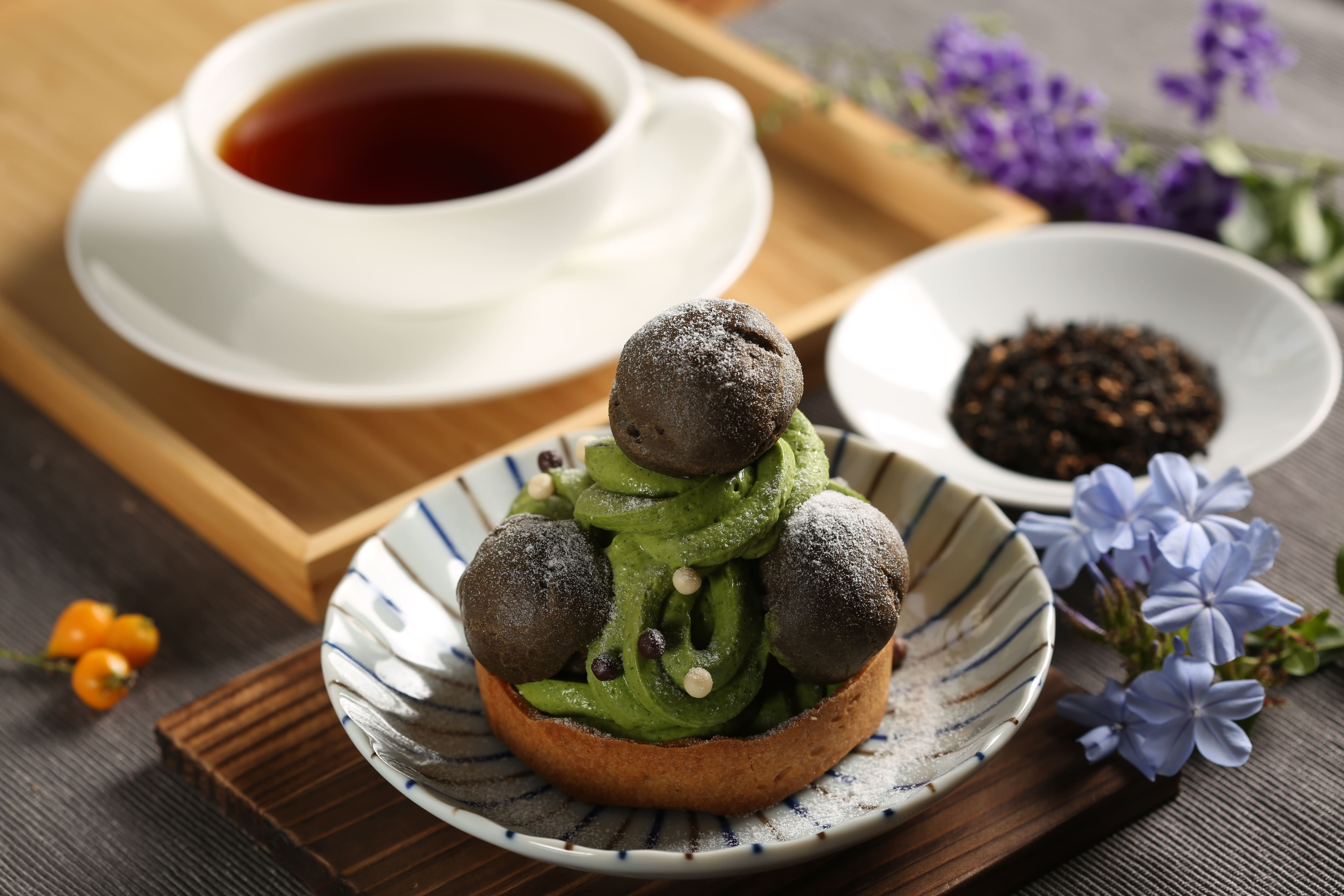 抹茶香密布的「抹茶聖托諾雷」，誘人垂涎。