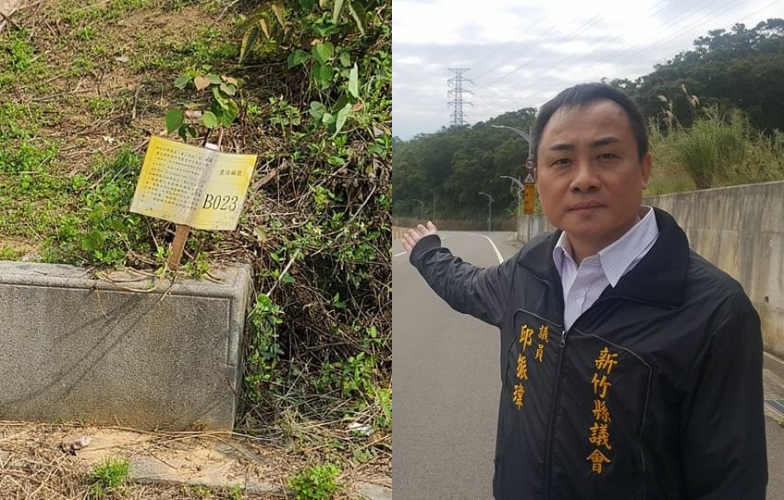 邱振瑋表示新竹科學園區管理局曾答應「不在墳墓上釘東西」,不解對方為何違背協議。(翻攝自新竹縣議員邱振瑋臉書)