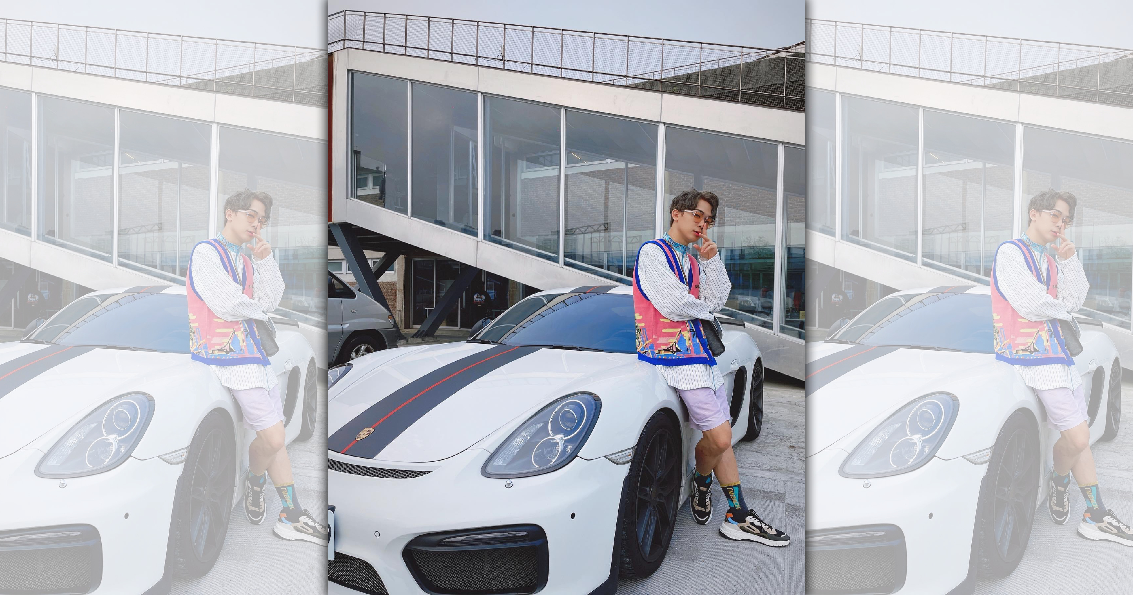 酷炫遭民眾指控深夜開著跑車在住宅區「炸街」。（翻攝自酷炫臉書）