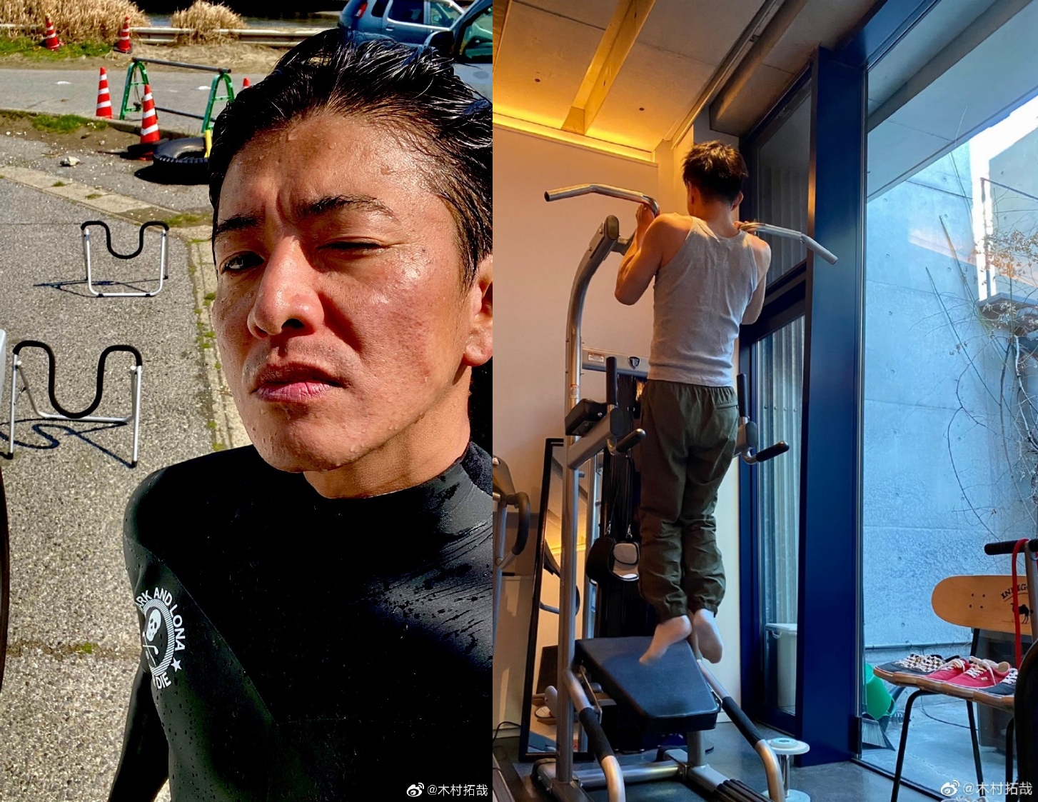 48歲的木村拓哉仍熱愛健身、衝浪等運動。(翻攝木村拓哉微博)