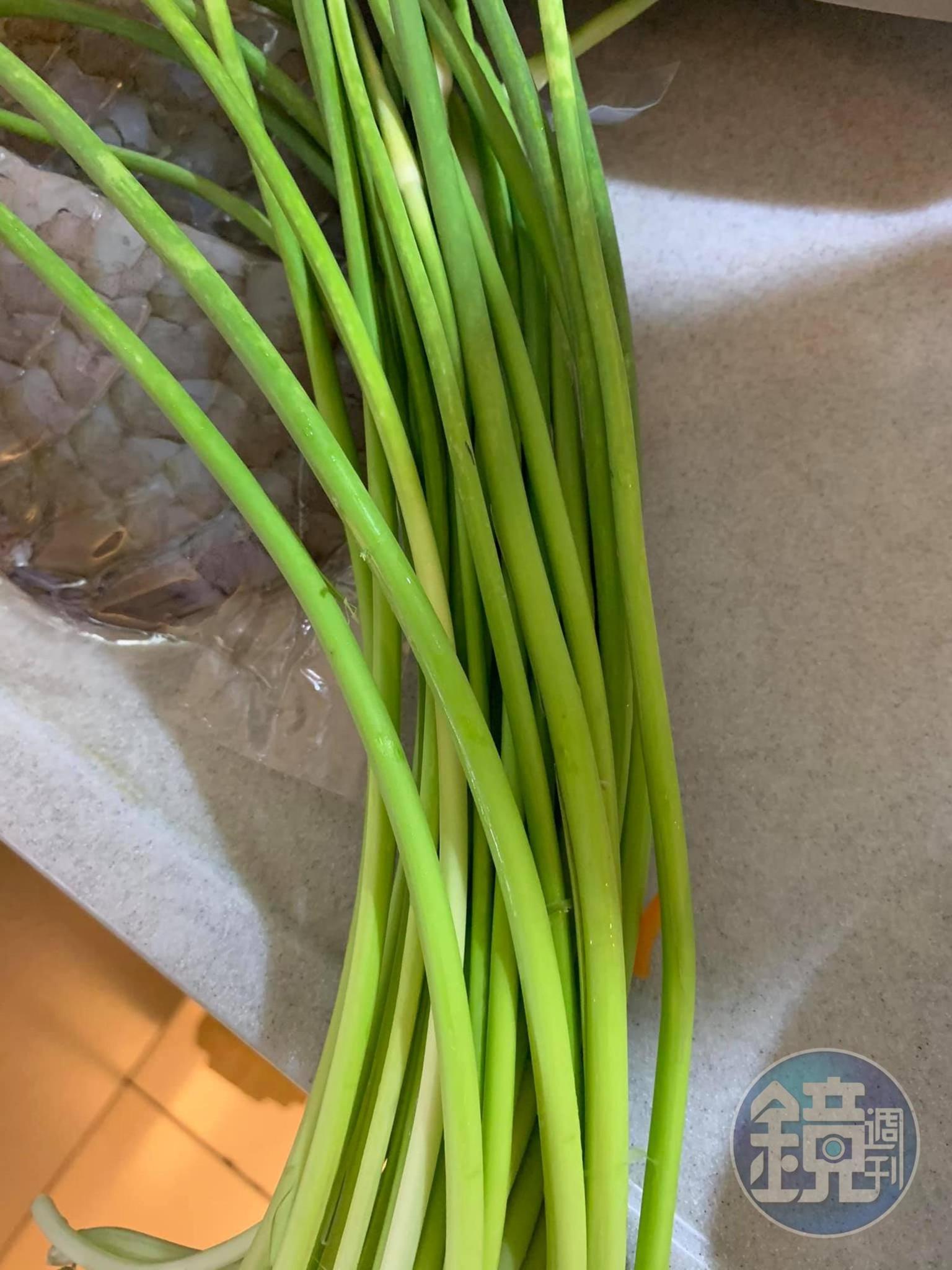 春天才有的蒜苔。