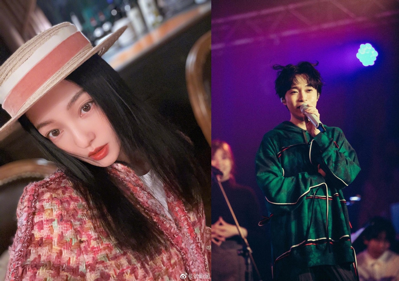 青峰（右）因為被恩師林暐哲告，在法庭上淚崩， 張韶涵力挺。（翻攝青峰臉書、張韶涵微博）