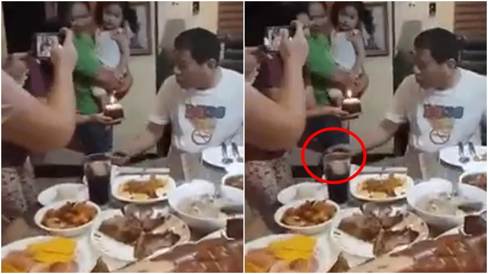 杜特蒂慶生日當天涉嫌對女傭下體伸手,幸好對方閃躲得快。(翻攝自推特@John Nery)
