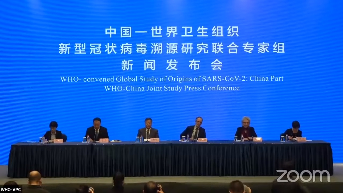 WHO專家團隊赴武漢調查疫情源頭，日前做出相關報告。（翻攝自WHO YouTube）