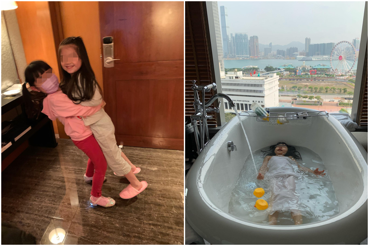 湯盈盈2個女兒都相當可愛貼心。(翻攝自湯盈盈臉書)