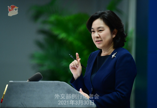 對於中國當局是否下令指示停止對H&M的批評，華春瑩回應了。（翻攝自中國外交部）