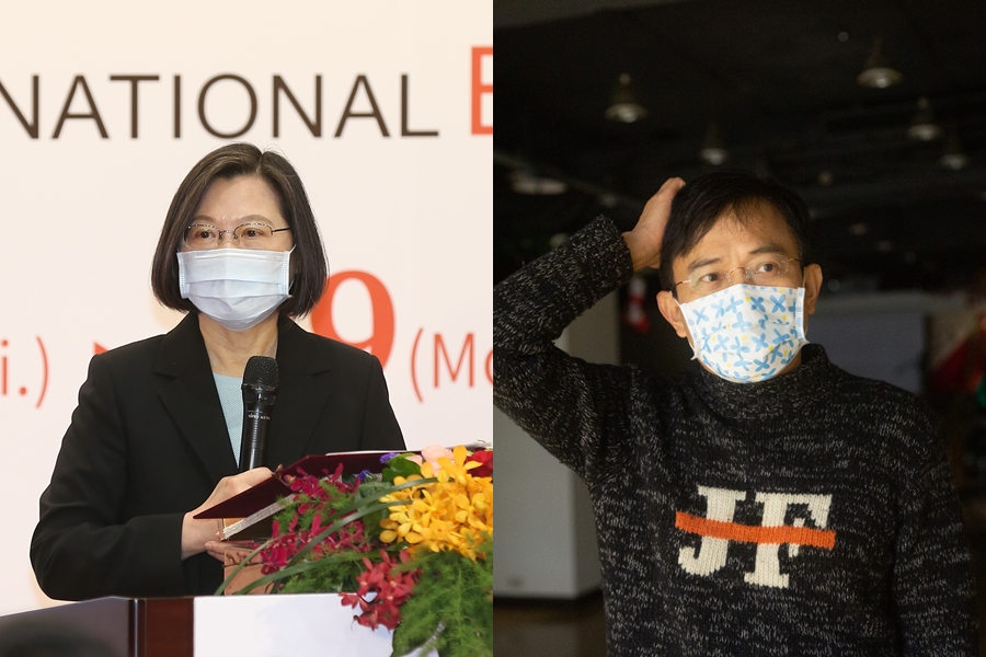 資深媒體人彭文正（右）因為質疑總統蔡英文（左）論文造假，今被檢方依加重誹謗罪起訴。（本刊資料照）