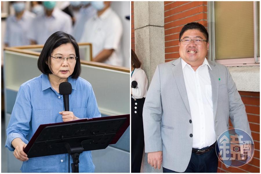 蔡英文(左圖)下令蔡易餘(右圖)在3個月期限內瘦到100公斤以下,否則將「開除黨籍」。(本刊資料照)