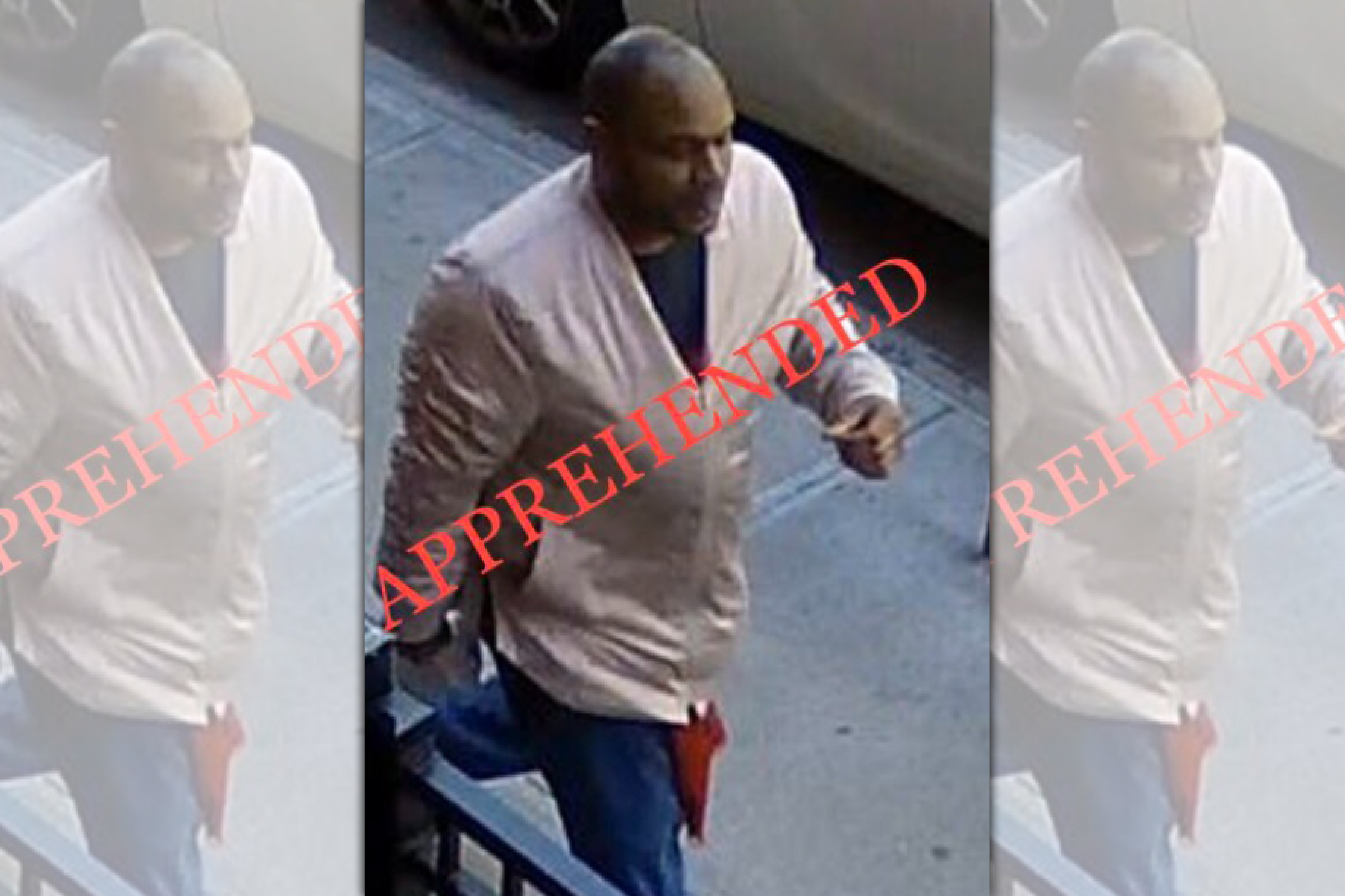 男子突然攻擊擦肩而過的亞洲婦人，並喊出「妳不屬於這」等種族歧視言論。（翻攝自NYPD Crime Stoppers推特）