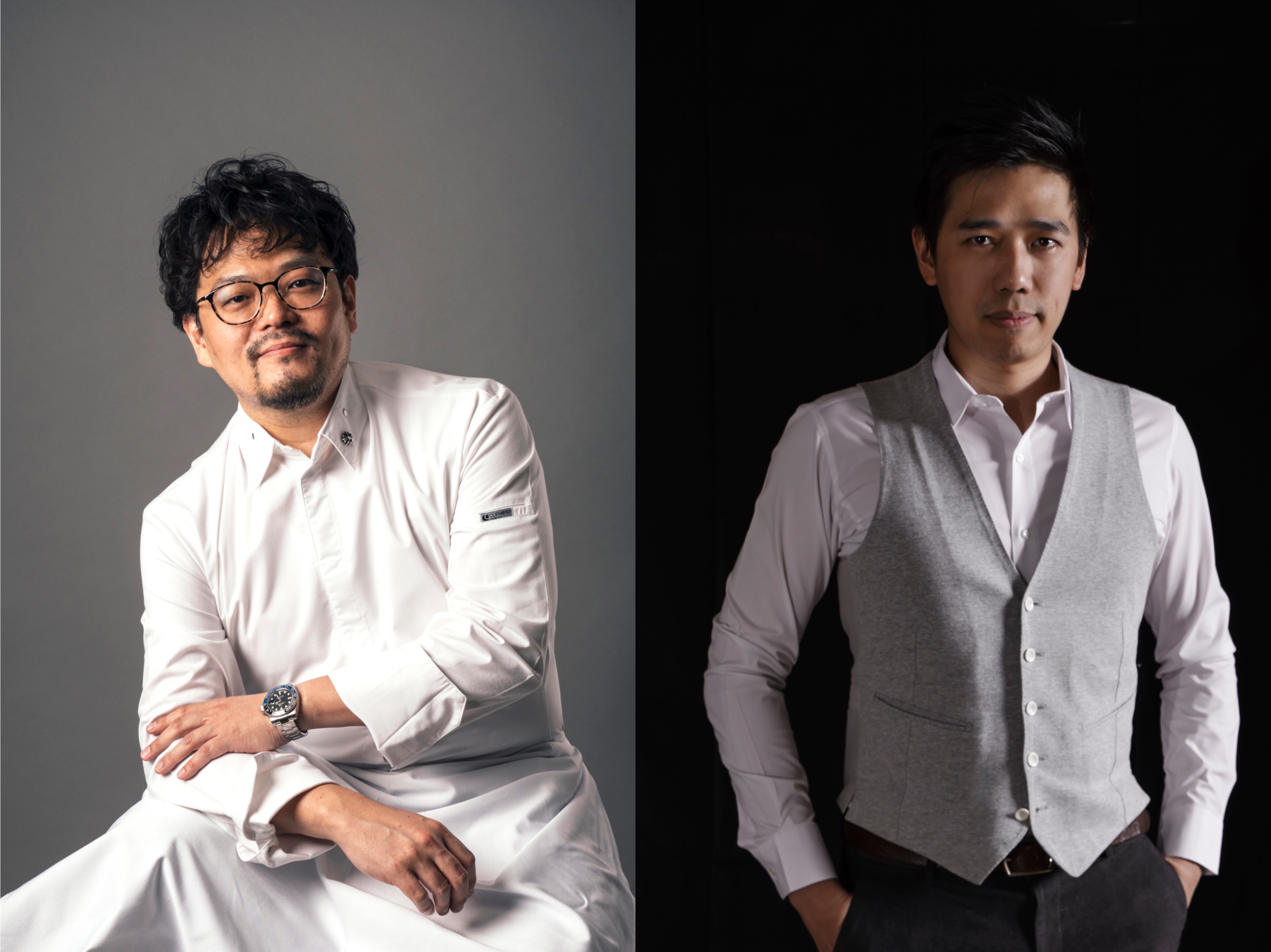 甜點鬼才主廚平塚牧人與冠軍調酒師吳盈憲將合作餐會。（平塚牧人提供）