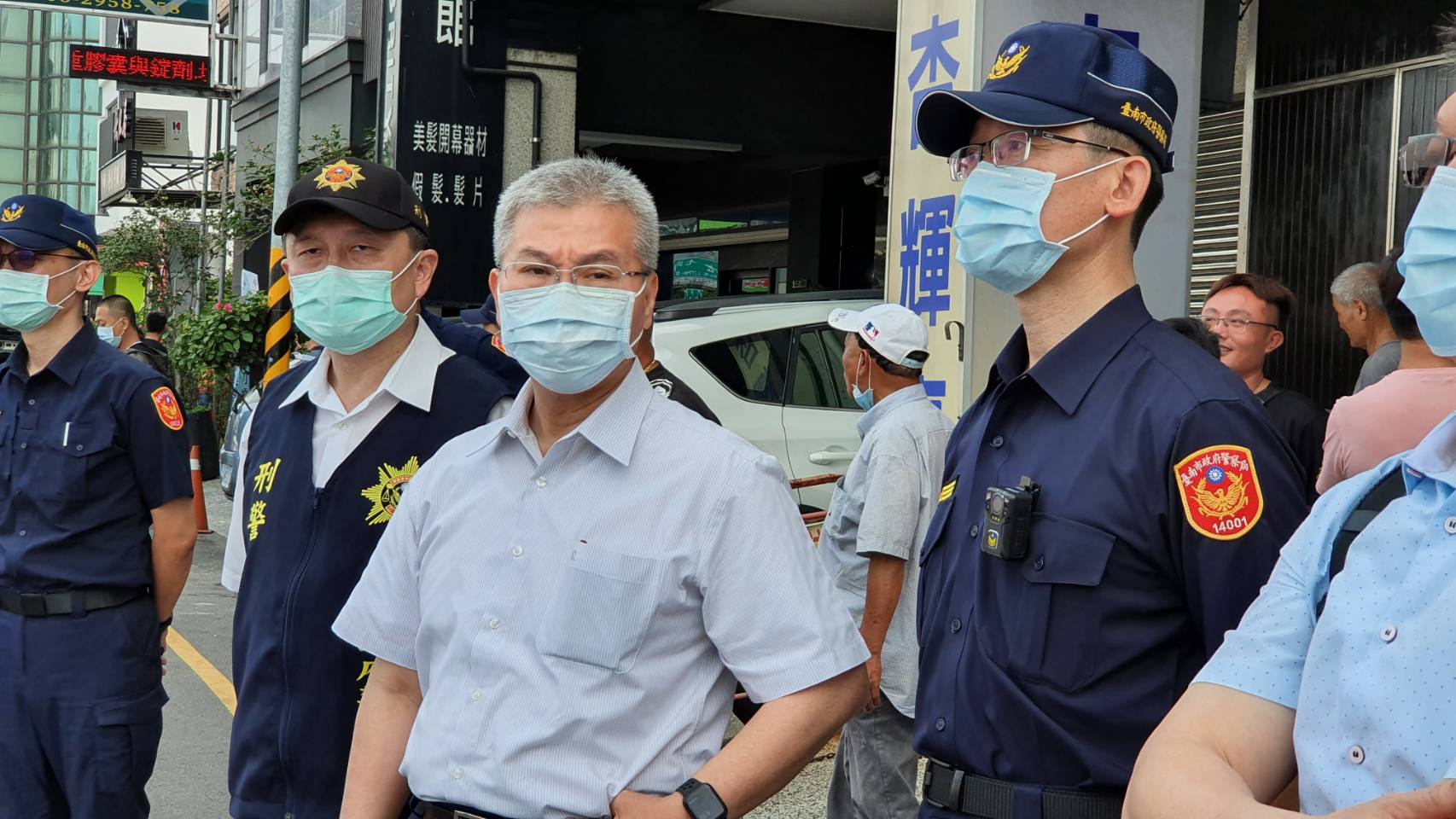 台南市警局長方仰寧親自坐鎮指揮。（讀者提供）