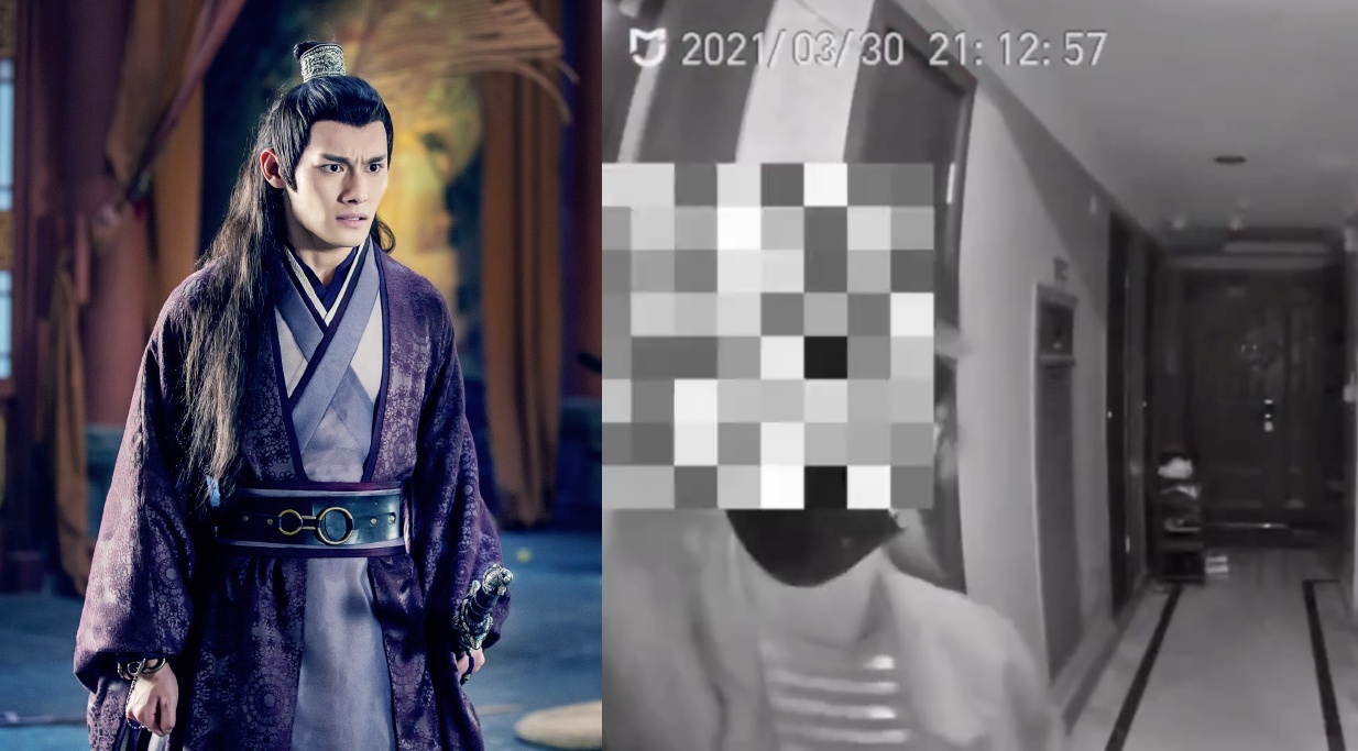 大陸男星汪卓成不堪粉絲騷擾，公布監視器影片，讓許多粉絲看得傻眼。（翻攝陳情令官微微博、截圖影片）