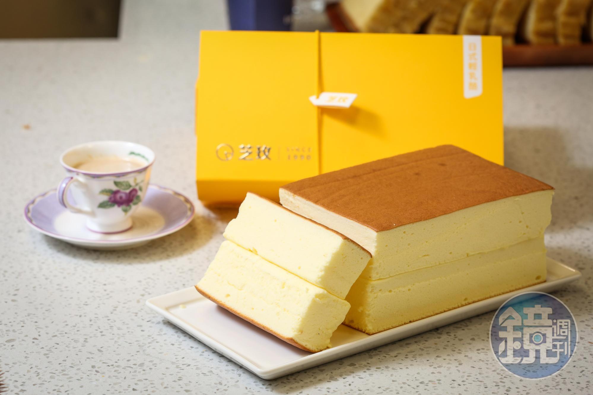 蔡政達研發的輕乳酪蛋糕口感軟綿清爽,奶香濃郁,曾是總統官邸常回購的糕點。(日式輕乳酪蛋糕,280元/盒)