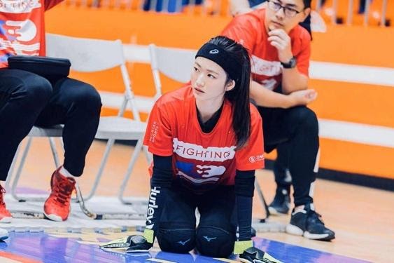 長腿晏柔中因《全明星運動會》引起關注。（up直播提供）