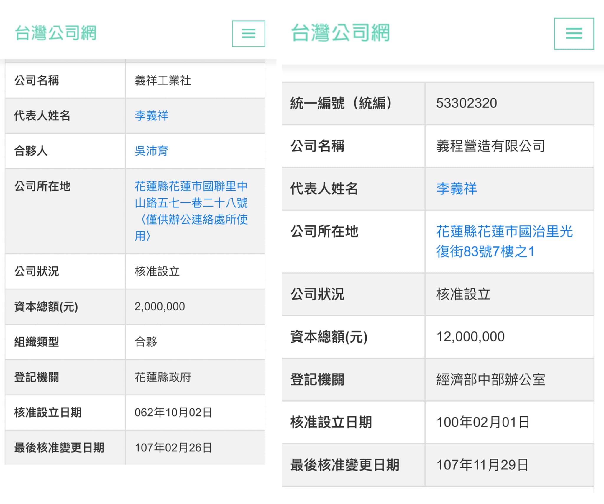 李正皓表示，義祥工業社其實不是重點，幕後還有另一間大公司。（翻攝李正皓臉書）