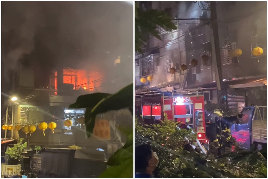 新北市中和區景平路的一處民宅今晨驚傳火警。（翻攝自我是中和人臉書社團）