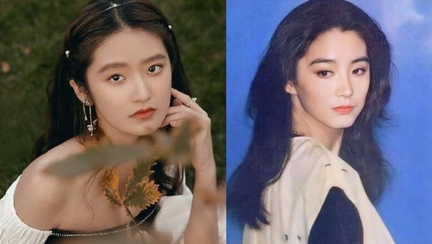 柴蔚因外貌與台灣女星林青霞高度相似,因此有「小林青霞」與「林青霞女兒」的稱號。(翻攝自柴蔚微博、林青霞微博)