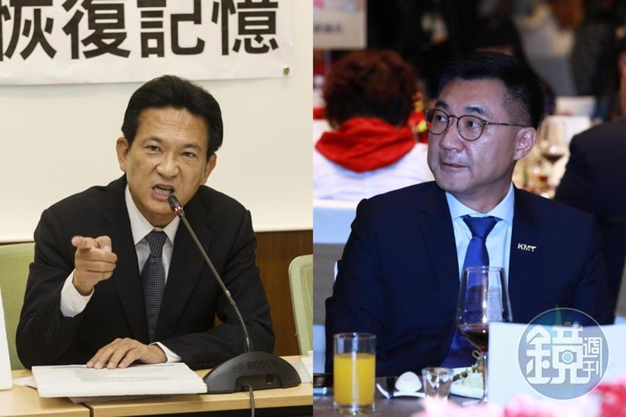 針對國民黨主席江啟臣（右）等人發起要成立小組針對台鐵事故究責，民進黨立委林俊憲（左）批評根本是在消費太魯閣號意外。（本刊資料照）