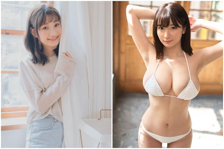 日本AV女優鷲尾芽衣(右圖)跟網紅愛莉莎莎(左圖)長相十分神似。(左圖翻攝自愛莉莎莎IG、右圖翻攝自PTT)