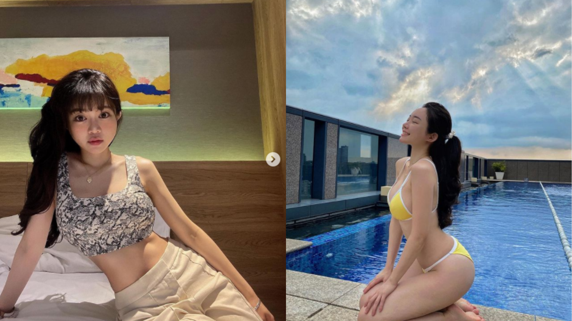 擁有好身材的An大方分享美照，纖腰、美胸、長腿讓男女粉絲都大讚。（翻攝自ohgoodjobpal IG）