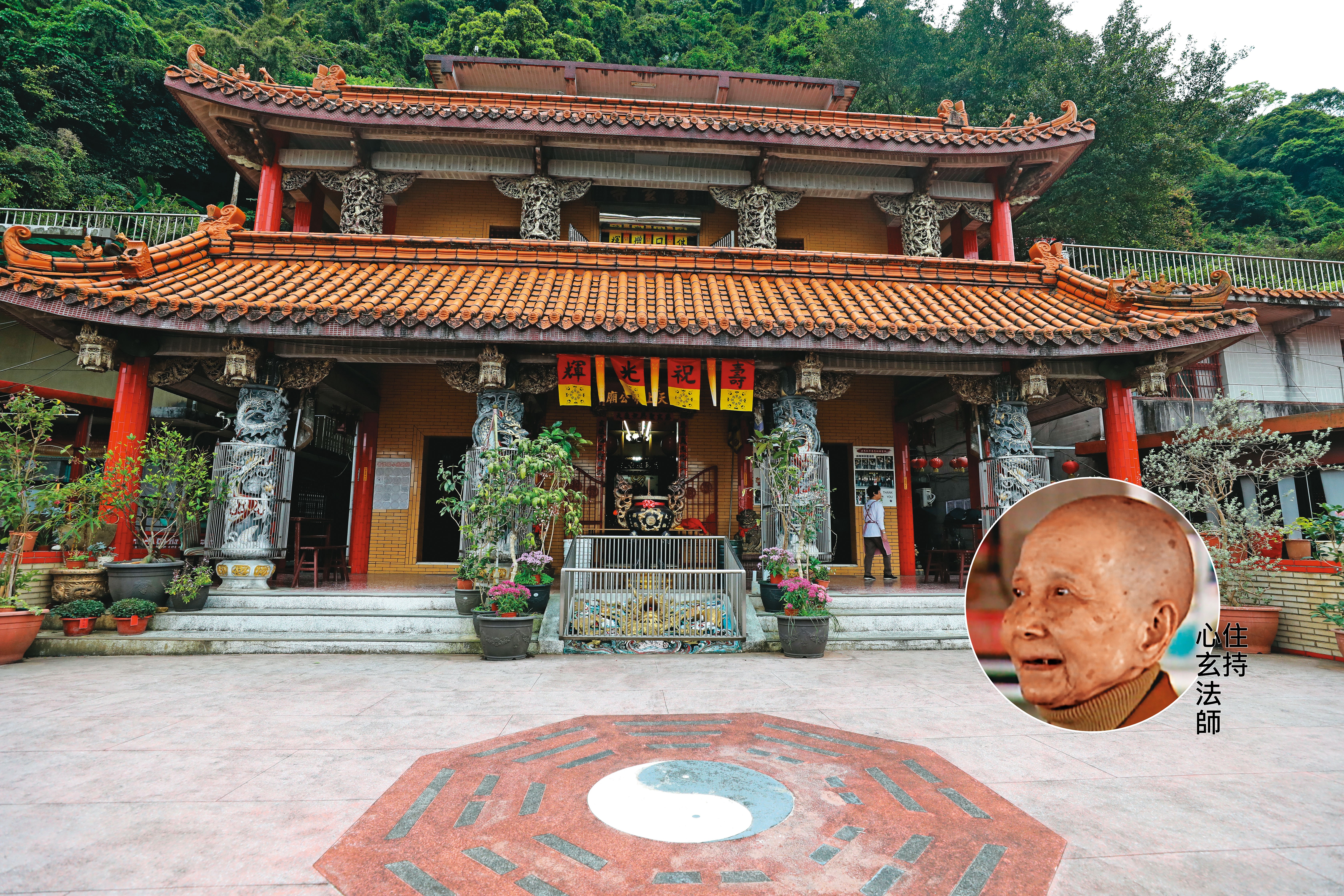 新北市新店慈玄寺住持心玄法師（圖，東森新聞提供）告知刑警賴義芳背後跟了冤魂，意外偵破一起命案。