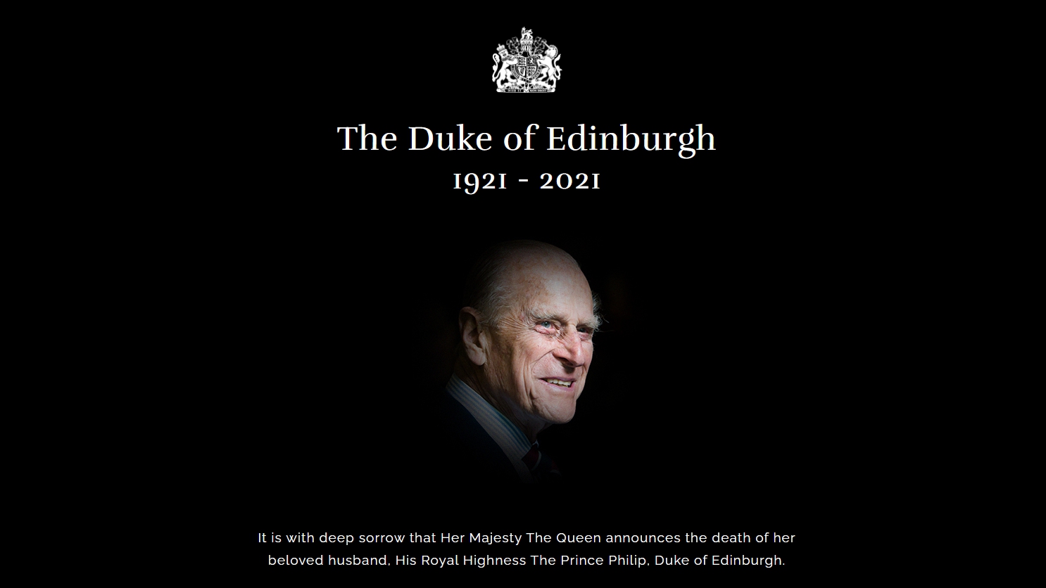 BBC將熱門節目改播菲利浦親王的死訊引眾怒，收到近11萬件的投訴。（翻攝自英國王室網站）
