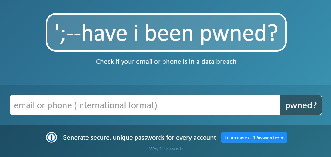 haveibeenpwned網站可供臉書用戶查詢個資是否外洩。(翻攝自haveibeenpwned網站)