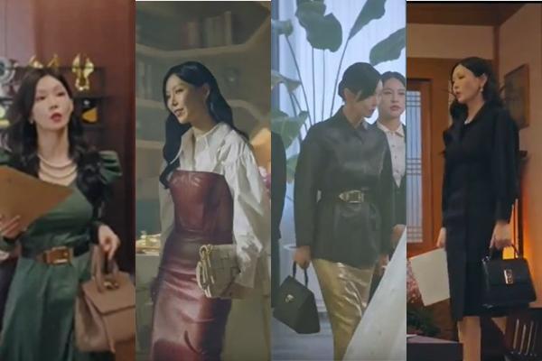 金素妍在《Penthouse上流戰爭》中,四次提著Salvatore Ferragamo包款出場。(Salvatore Ferragamo提供)