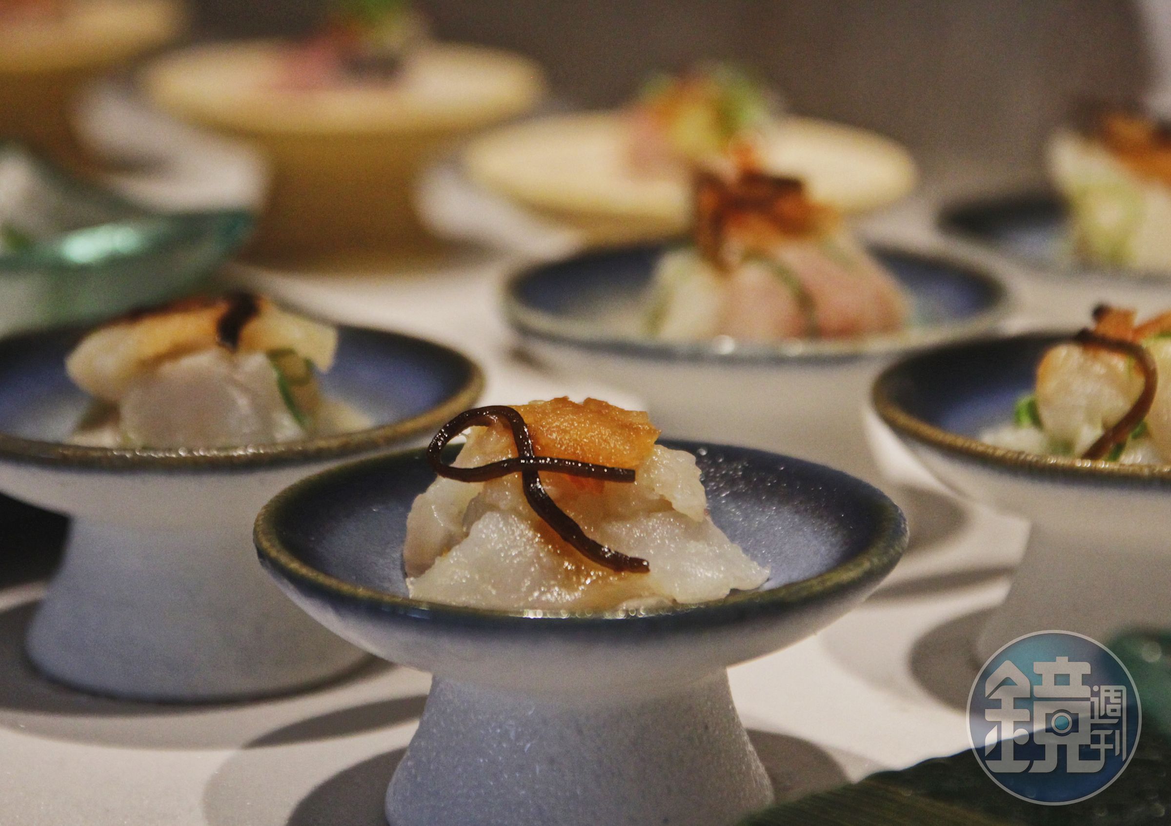 「生盛」區的「昆布醋漬比目魚」。