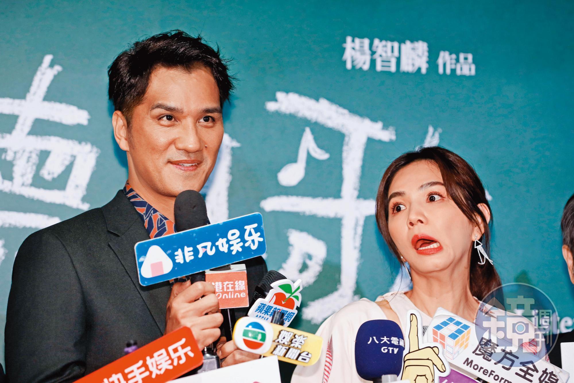 馬志翔（左）太老實，說布農族小孩的爸媽才跟Ella（右）同年代，嚇掉Ella下巴；她氣回：「還好不是講阿公、阿嬤！」