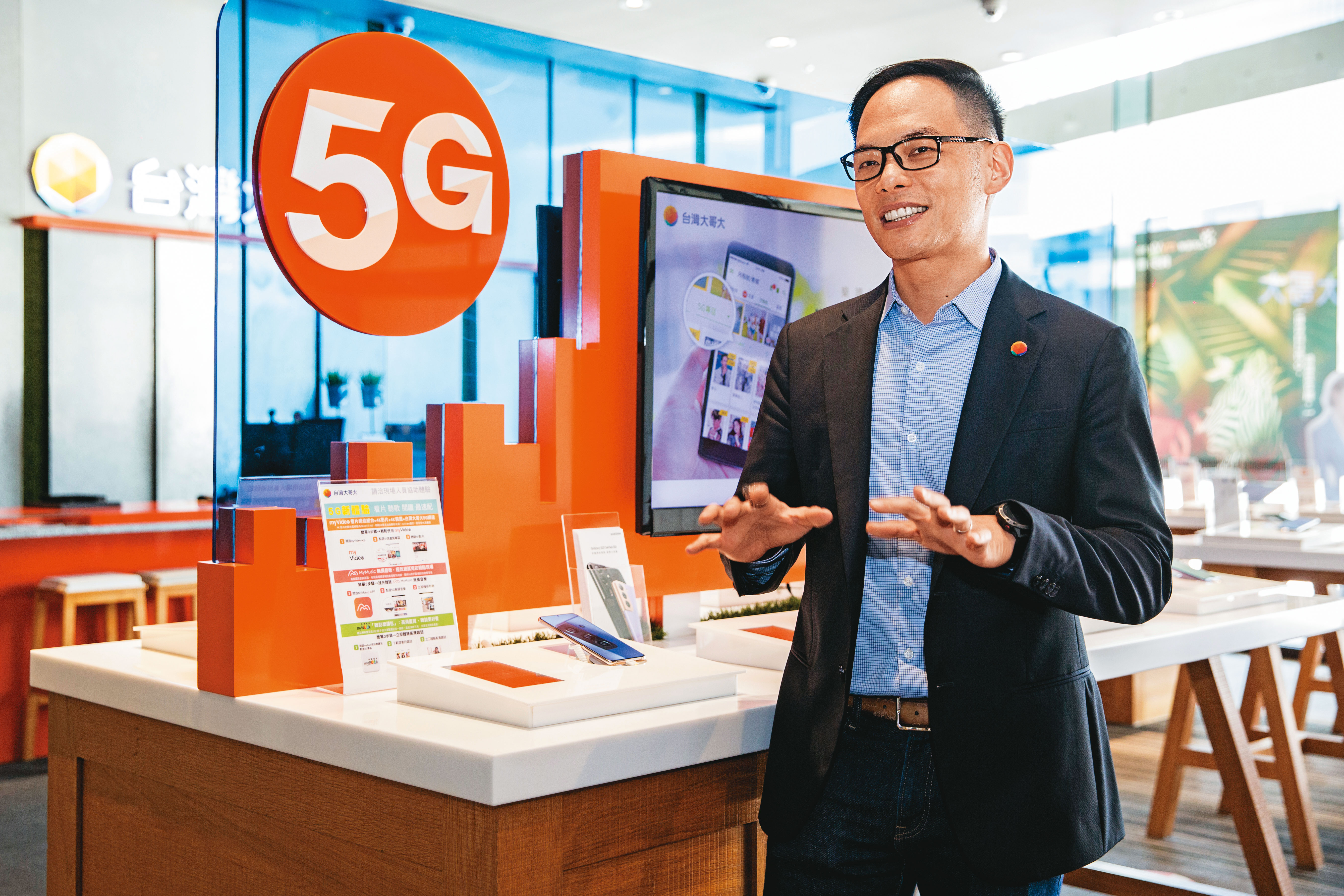 林之晨強調去年財報超標達成，5G用戶數、涵蓋率、滲透率不輸中華電。