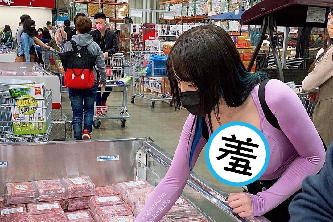 插畫家「泥泥學姐」分享在好市多採購肉品的「凶狠照」。(翻攝自janie.lin IG)