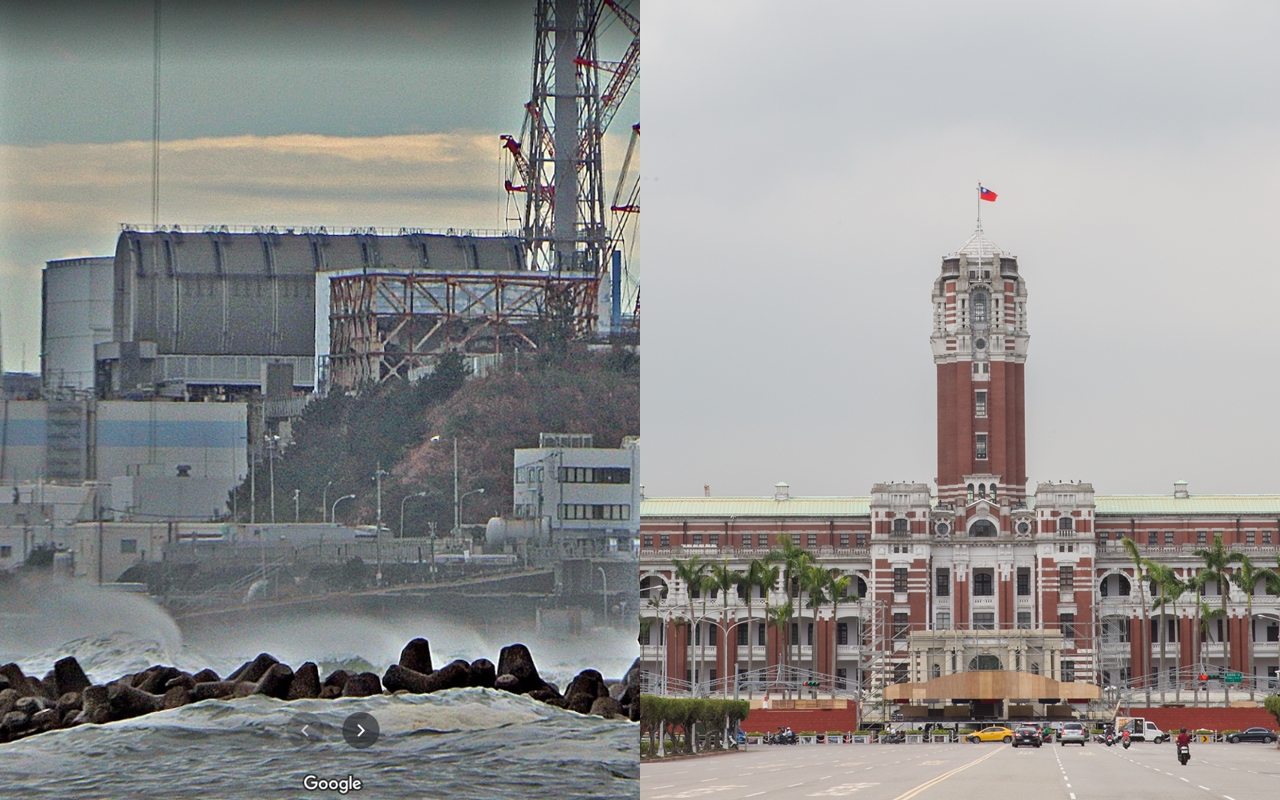 日本欲將福島第一核電廠的廢水排入太平洋，我總統府要求日本政府正視各界的多元意見。（翻攝自Google Maps加藤洋平、本刊資料照）