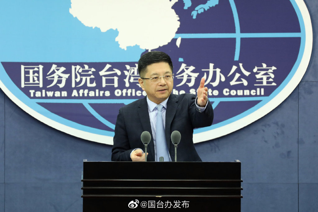國台辦發言人馬曉光今稱，派共機擾台是反對台獨的「實際行動」。（翻攝自國台辦發布微博）