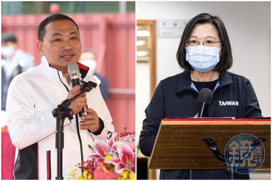 新北市長侯友宜（左圖）認為，善款的運用應該百分之百用在受害者身上；總統蔡英文（右圖）強調善款的支出全都會公布。（資料照）