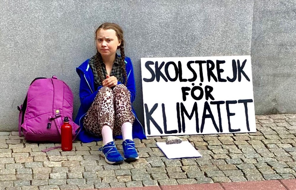 格瑞塔童貝里是激進氣候主義者，對於日本排放核廢料入海一事卻相對溫和。（翻攝GretaThunberg推特）