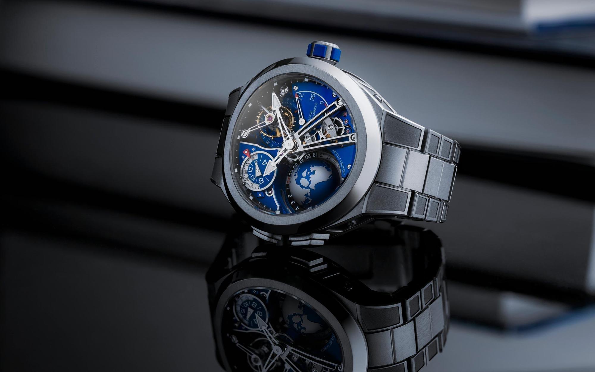 GREUBEL FORSEY在先前推出的品牌首款運動錶GMT Sport中加入鍊帶，這也是品牌首度使用金屬鍊帶這項配置。