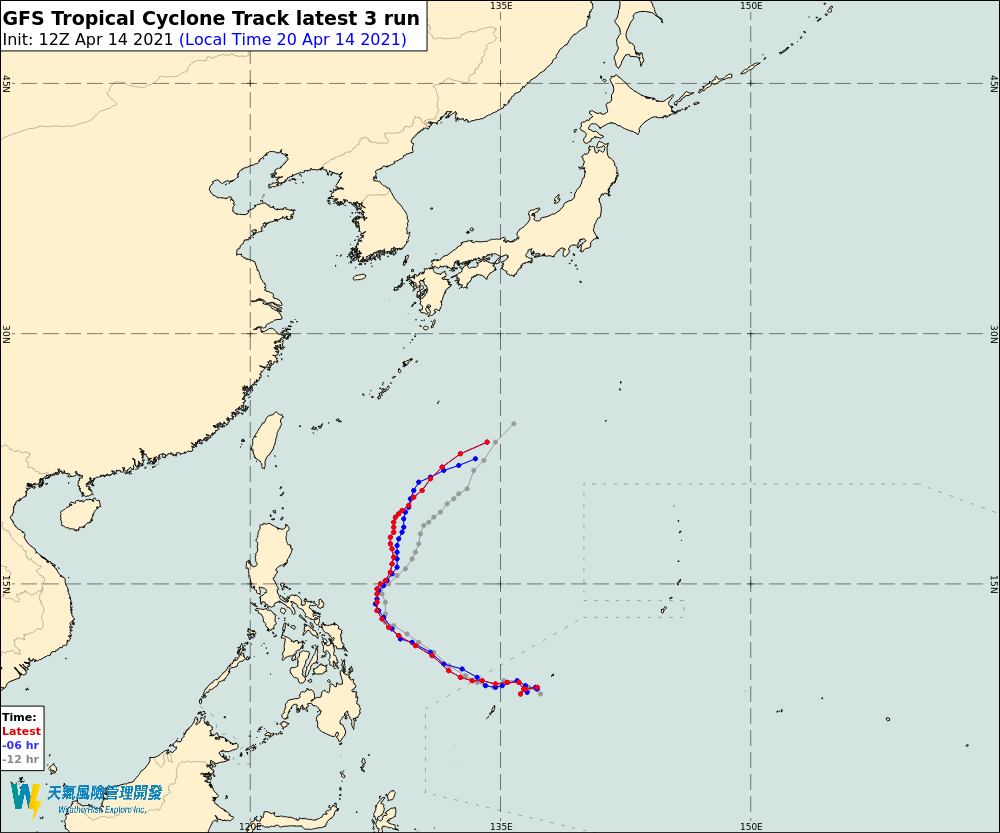 颱風舒立基的路線圖曝光,並不會直接影響台灣,甚至恐讓台灣天氣變得更「乾」。(翻攝自氣象達人彭啟明臉書)